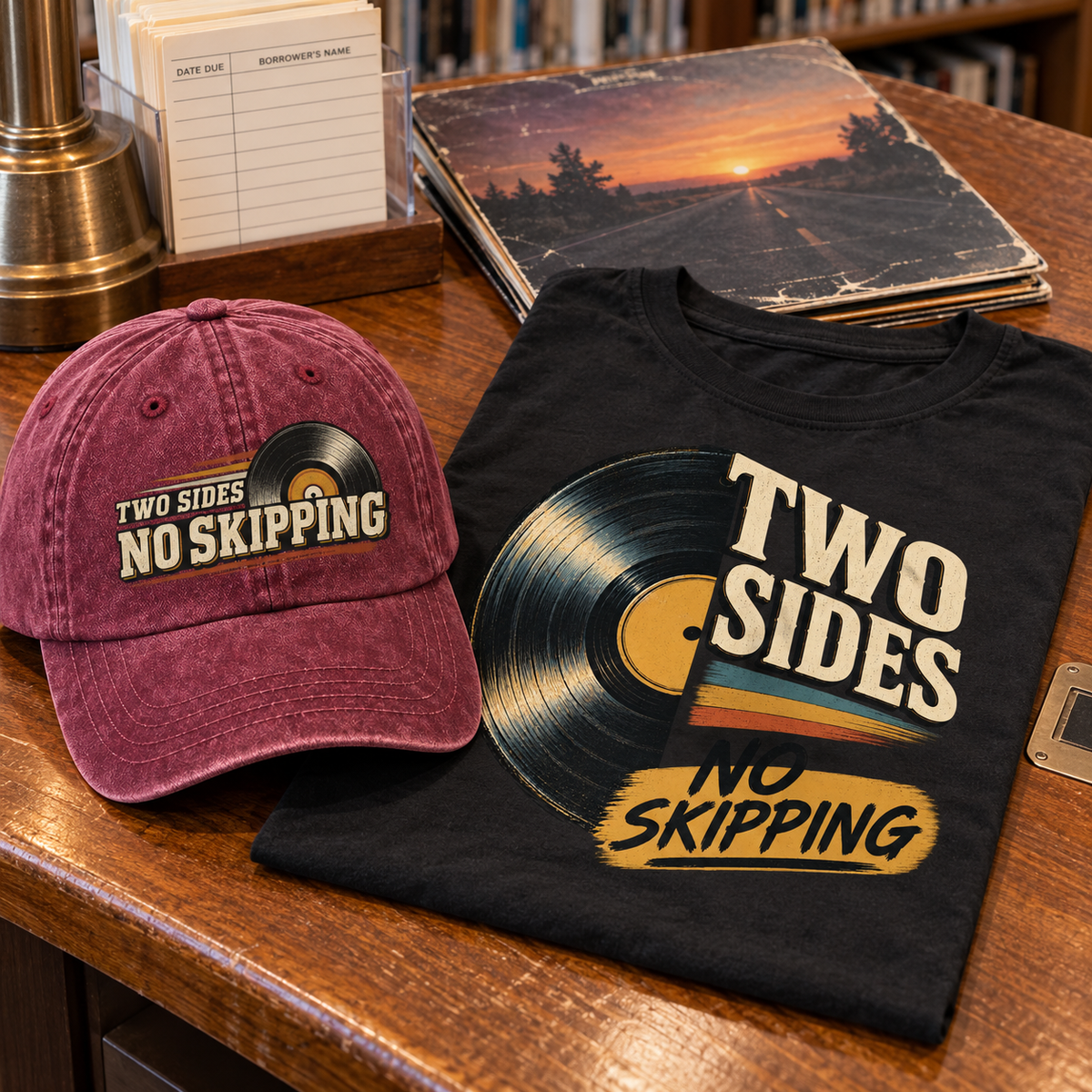 "Two Sides. No Skipping" Vintage Washed Cap