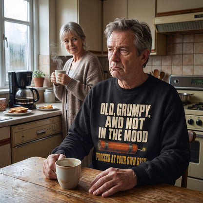 "Old, Grumpy and Not in the Mood" Vintage Sweatshirt