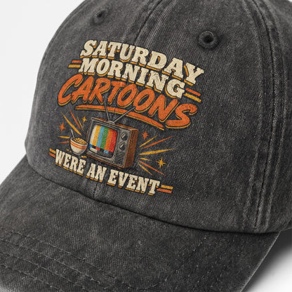 "Saturday Morning Cartoons Were an Event" Vintage Washed Cap
