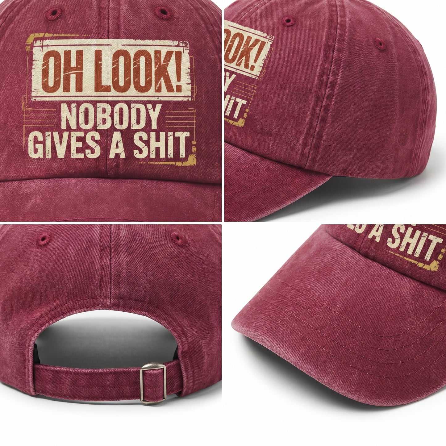 "Oh Look! Nobody Gives a Sh*t" Vintage Washed Cap