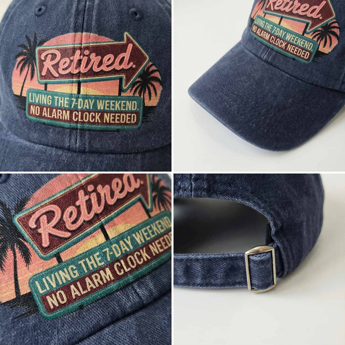 The "No Alarm Clock" Retro Neon Vibe Cap