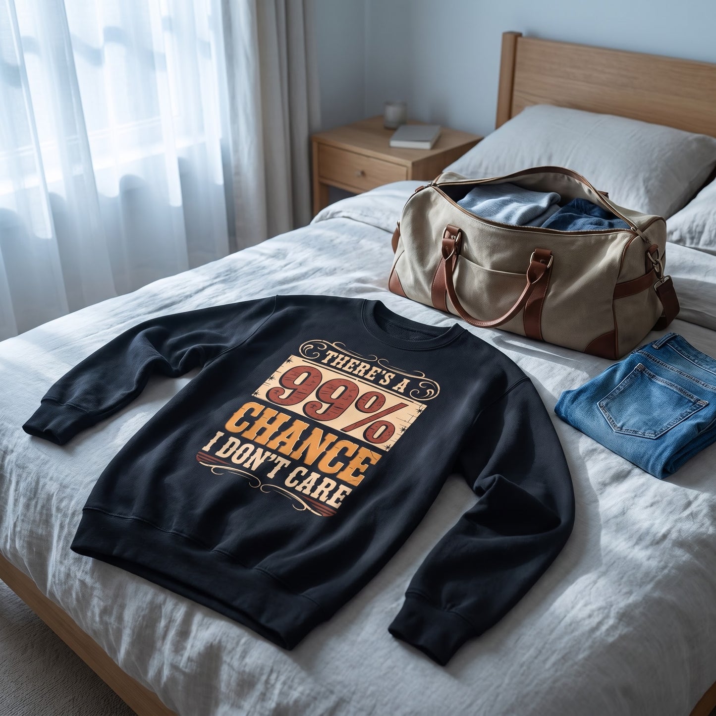 "There's a 99% Chance I Don't Care" Vintage Sweatshirt