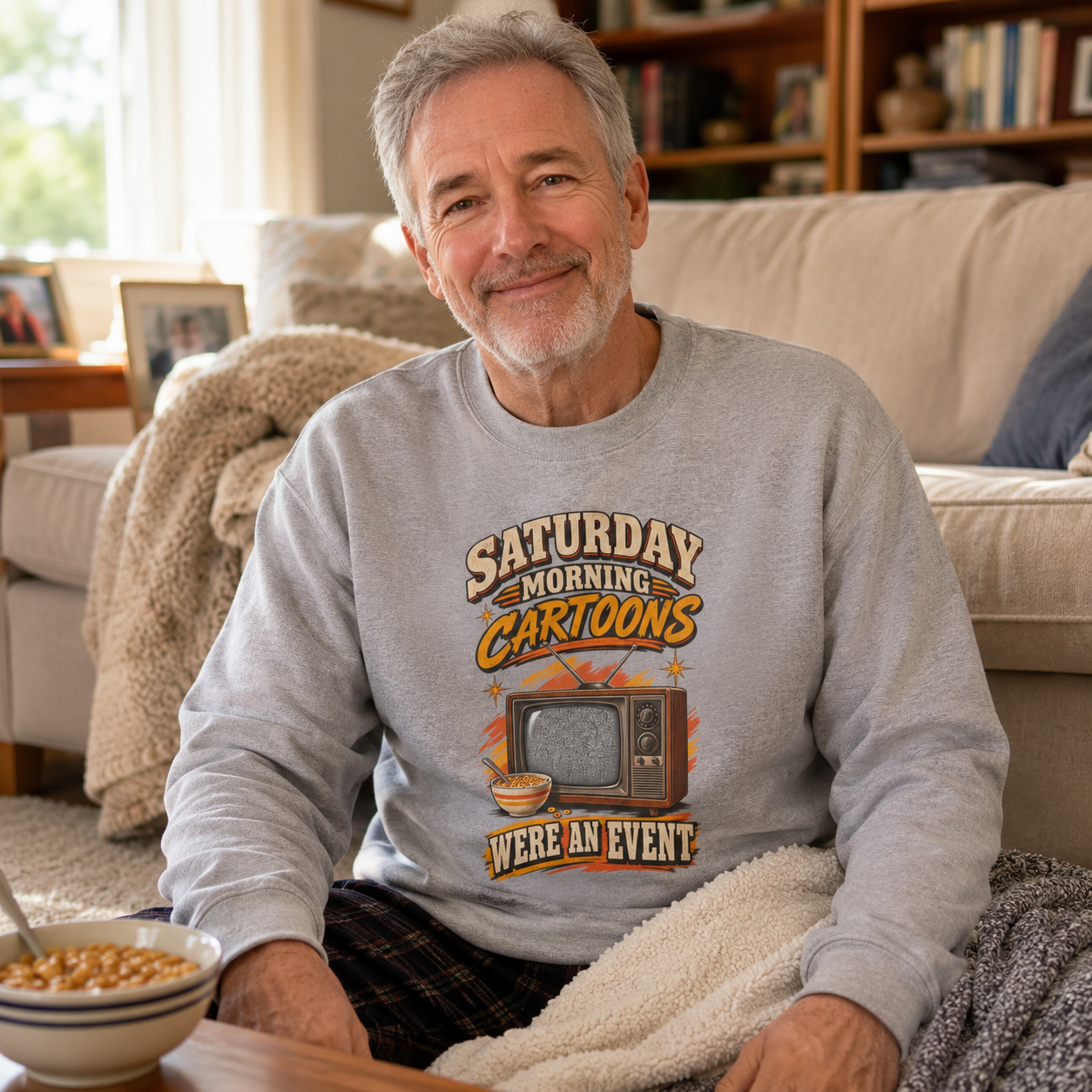 "Saturday Morning Cartoons Were an Event" Vintage Sweatshirt
