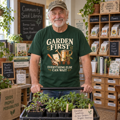 "Garden First. Everything Else Can Wait" Vintage T-Shirt