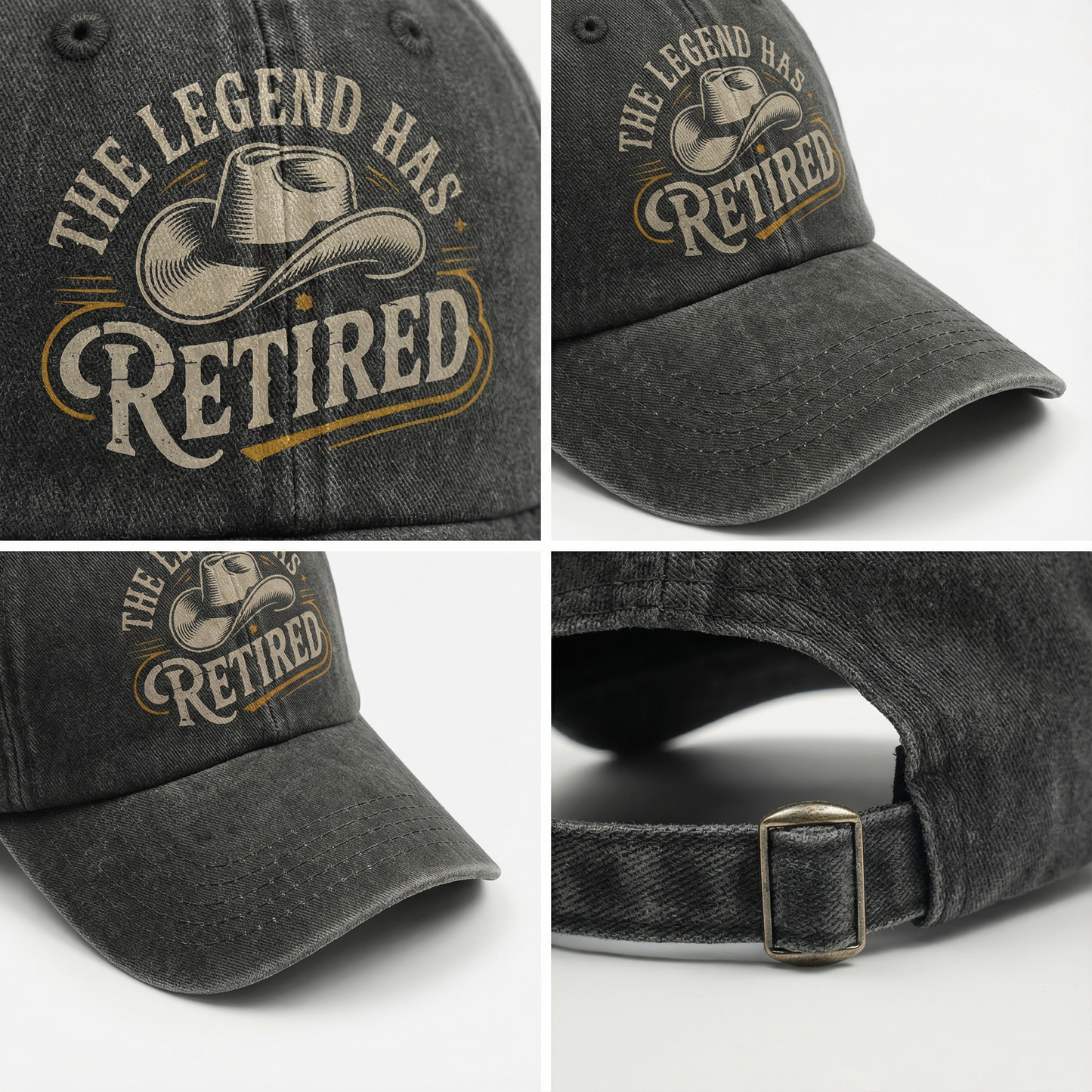 “The Legend Has Retired” Western Signage Legacy Cap