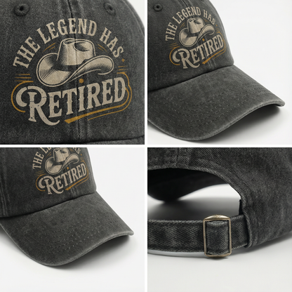 “The Legend Has Retired” Western Signage Legacy Cap