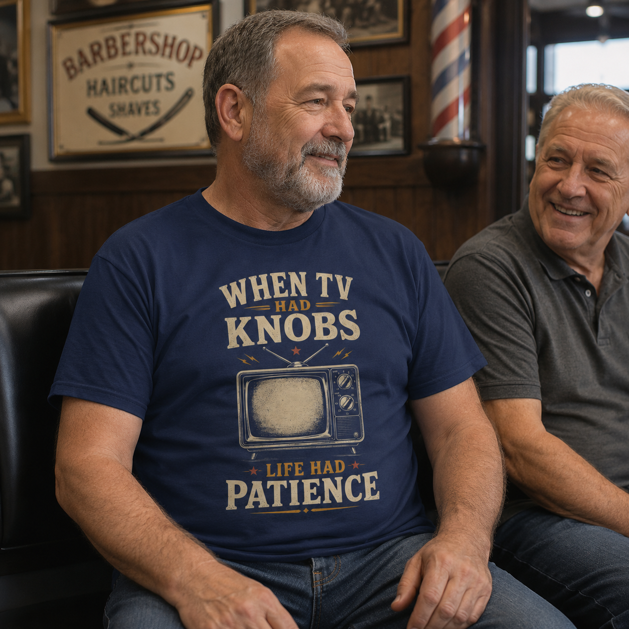 "When TV Had Knobs, Life Had Patience" Vintage T-Shirt