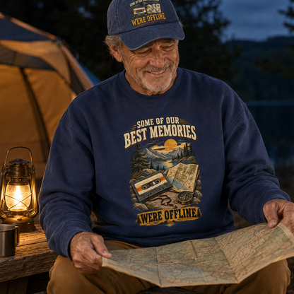 "Some Of Our Best Memories Were Offline" Vintage Sweatshirt