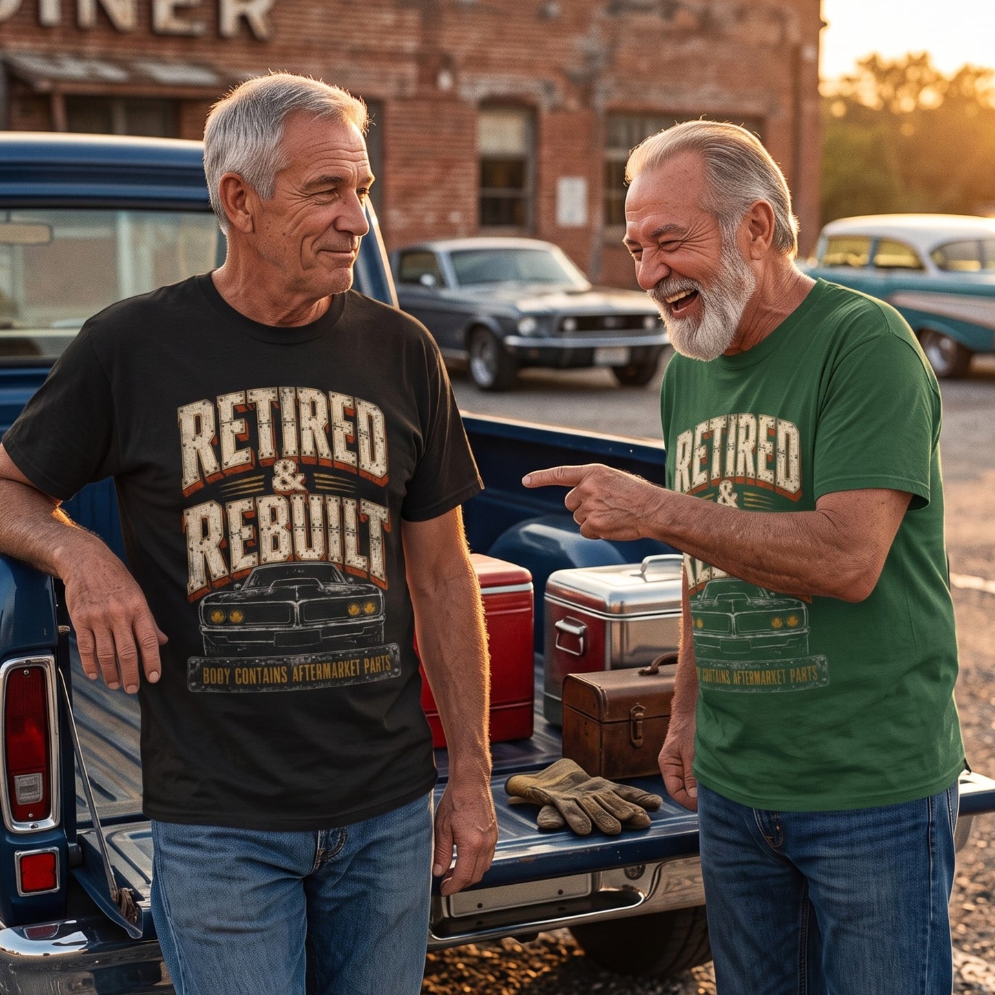 "Retired and Rebuilt. Body Contains Aftermarket Parts" Still Running Vintage T-Shirt