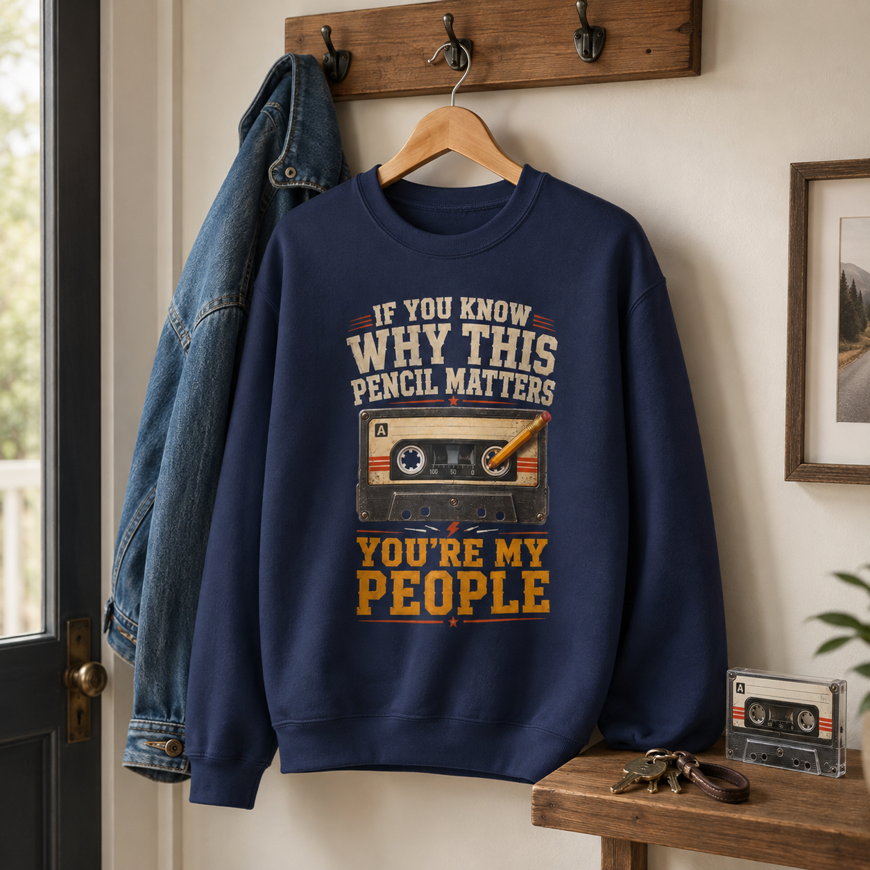 "If You Know Why This Pencil Matters, You're My People" Vintage Sweatshirt