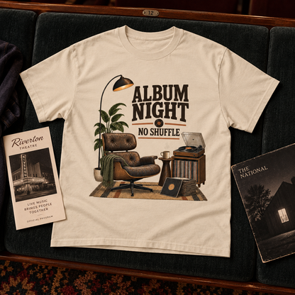 "Album Night. No Shuffle" Vintage T-Shirt