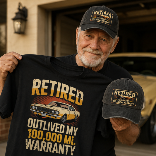"Retired Outlived My 100,000 Mile Warranty" Vintage T-Shirt