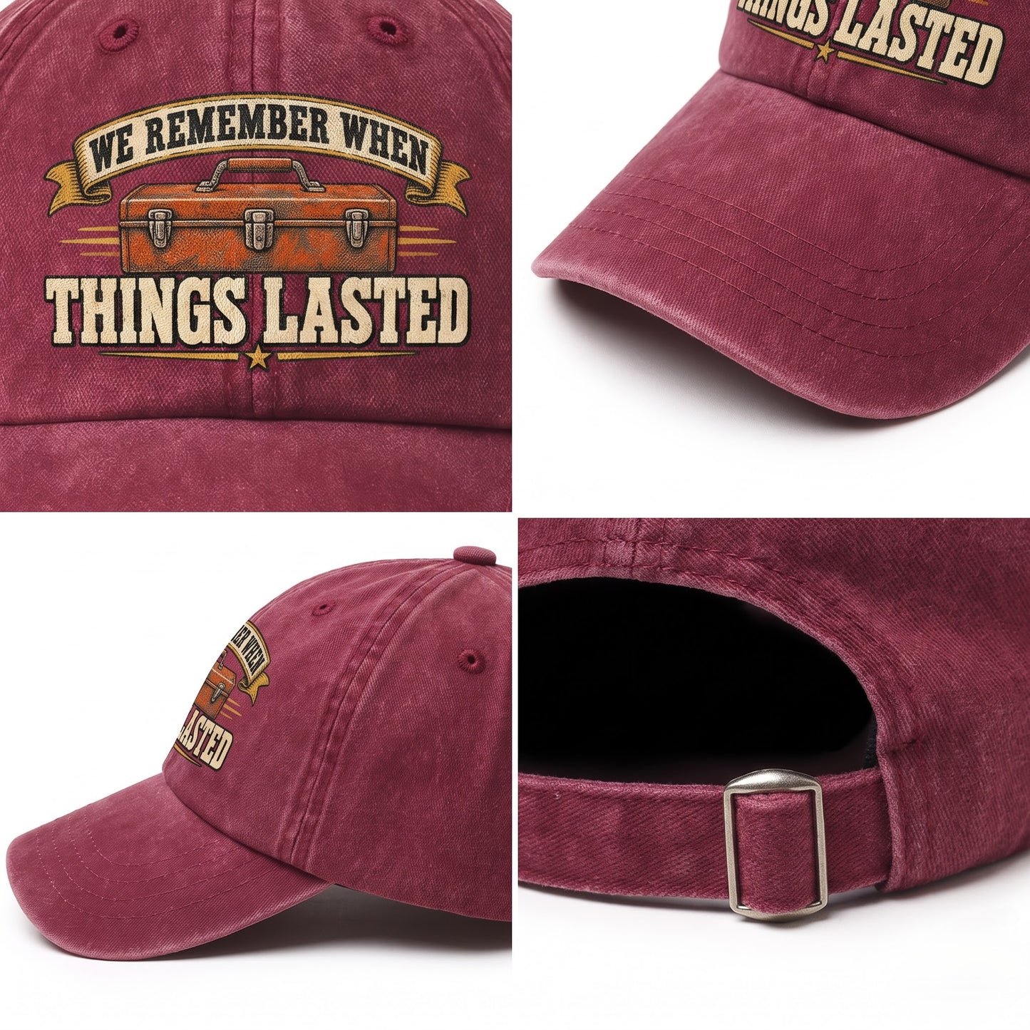 "We Remember When Things Lasted" Vintage Washed Cap