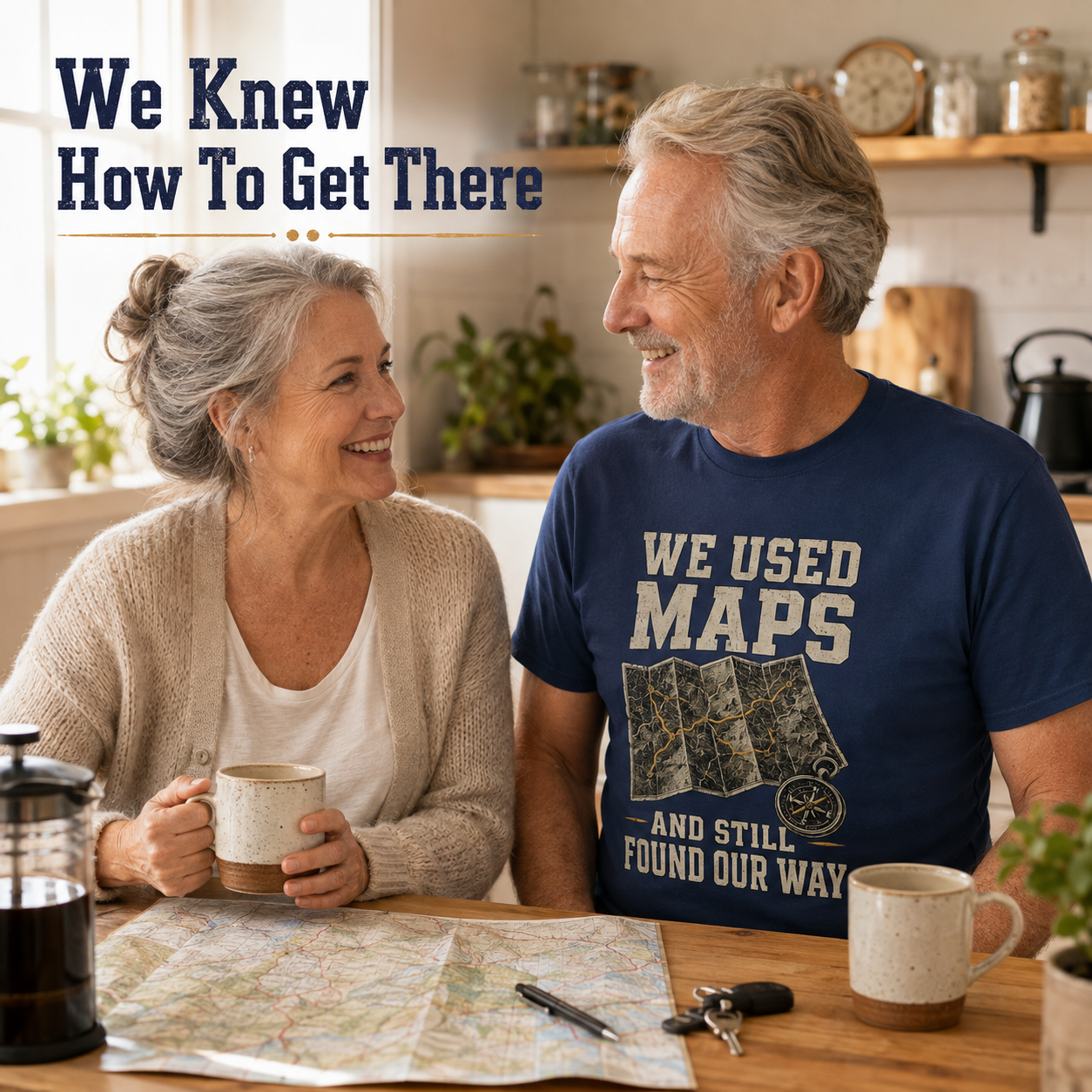 "We Used Maps and Still Found Our Way" Vintage T-Shirt