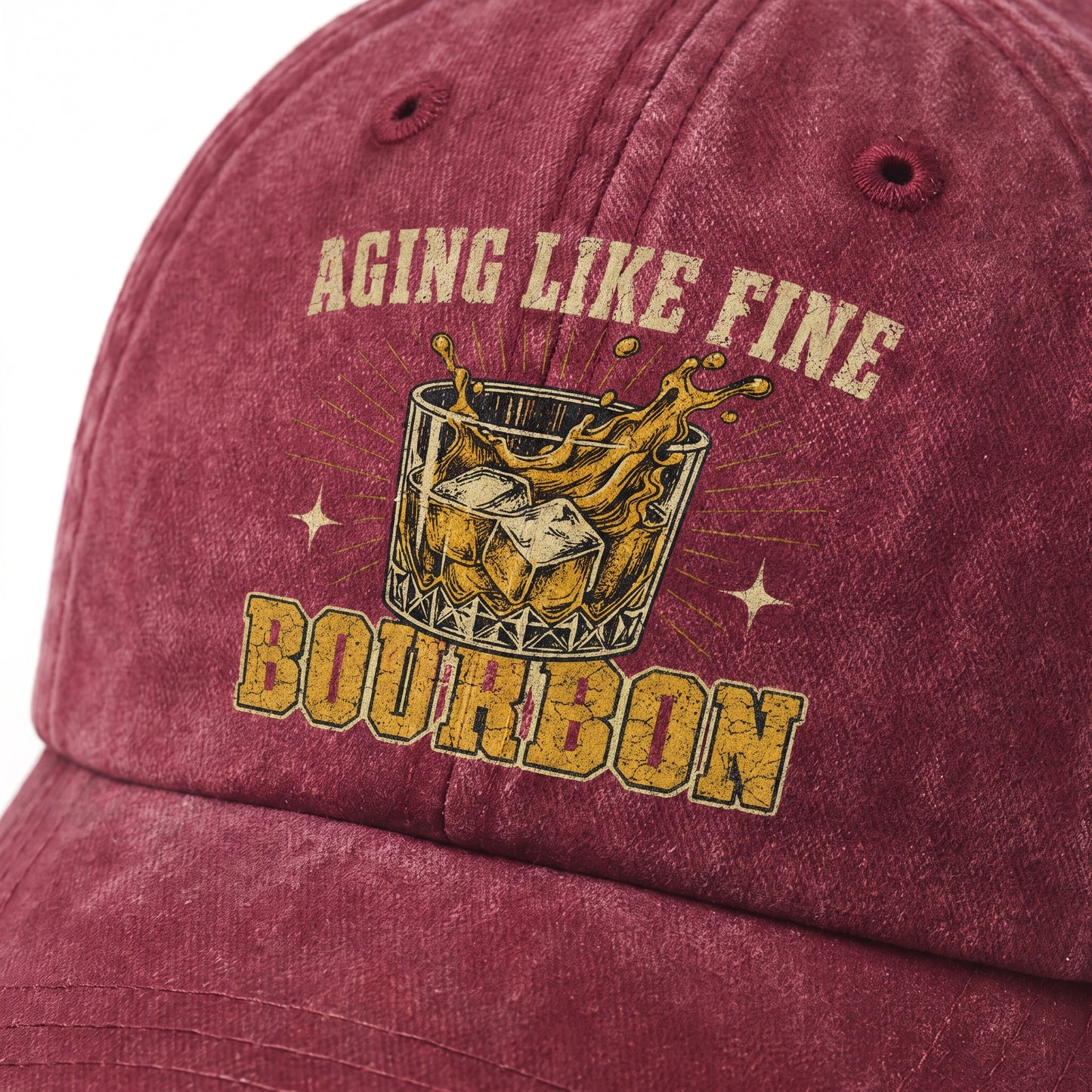 "Aging Like Fine Bourbon" Vintage Washed Cap