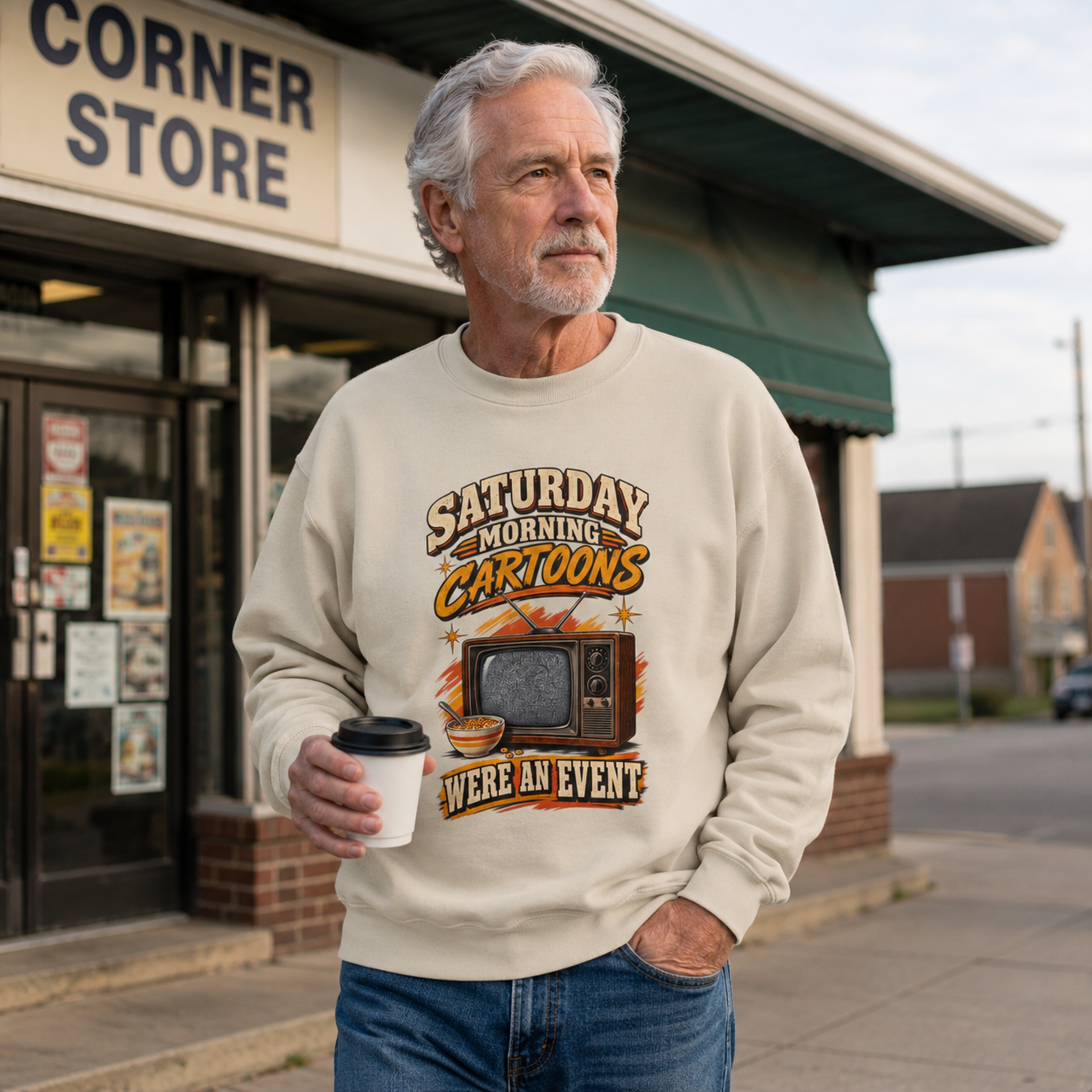"Saturday Morning Cartoons Were an Event" Vintage Sweatshirt