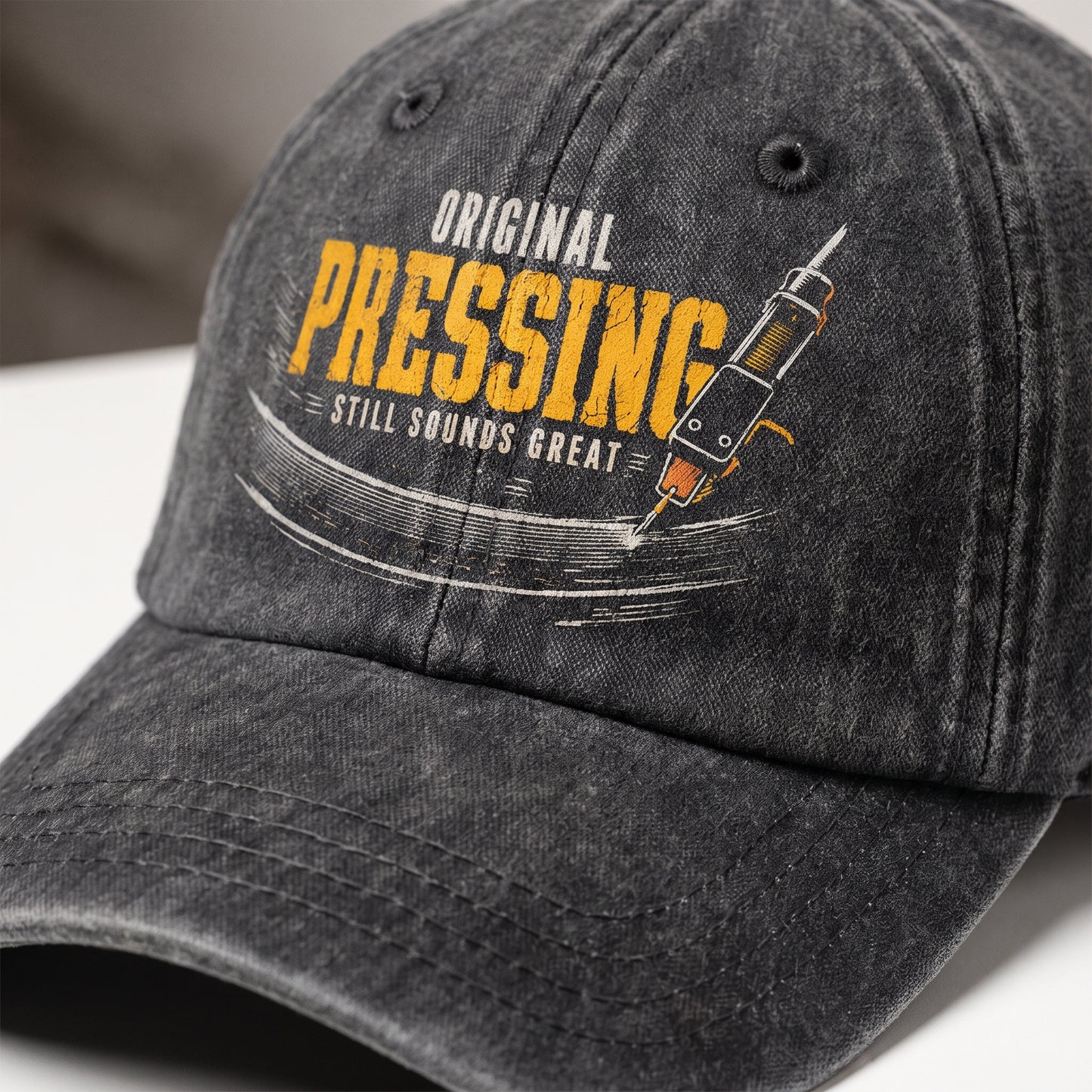 "Original Pressing Still Sounds Great" Vintage Washed Cap