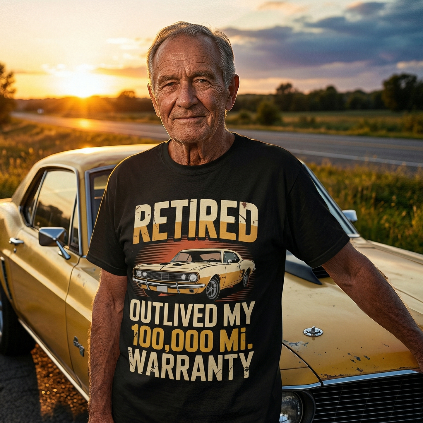 "Retired Outlived My 100,000 Mile Warranty" Vintage T-Shirt