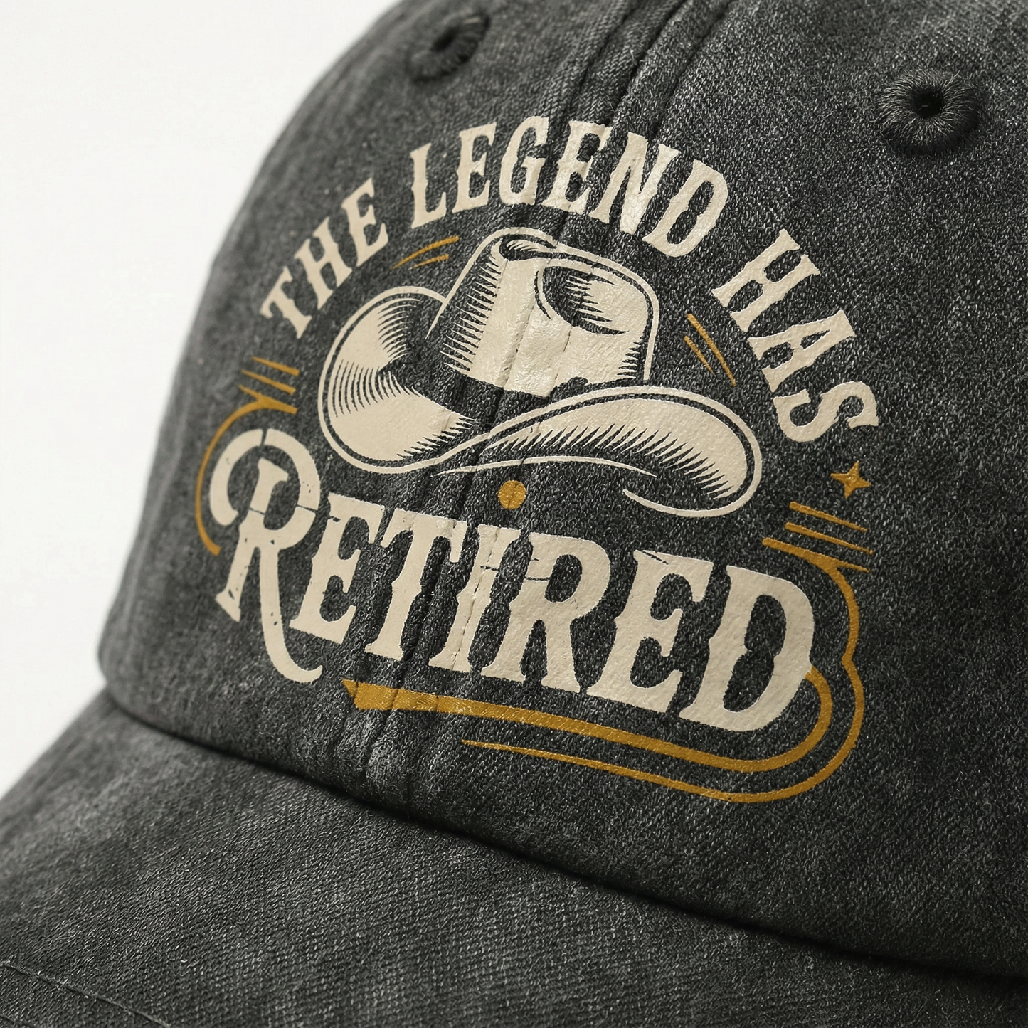 “The Legend Has Retired” Western Signage Legacy Cap