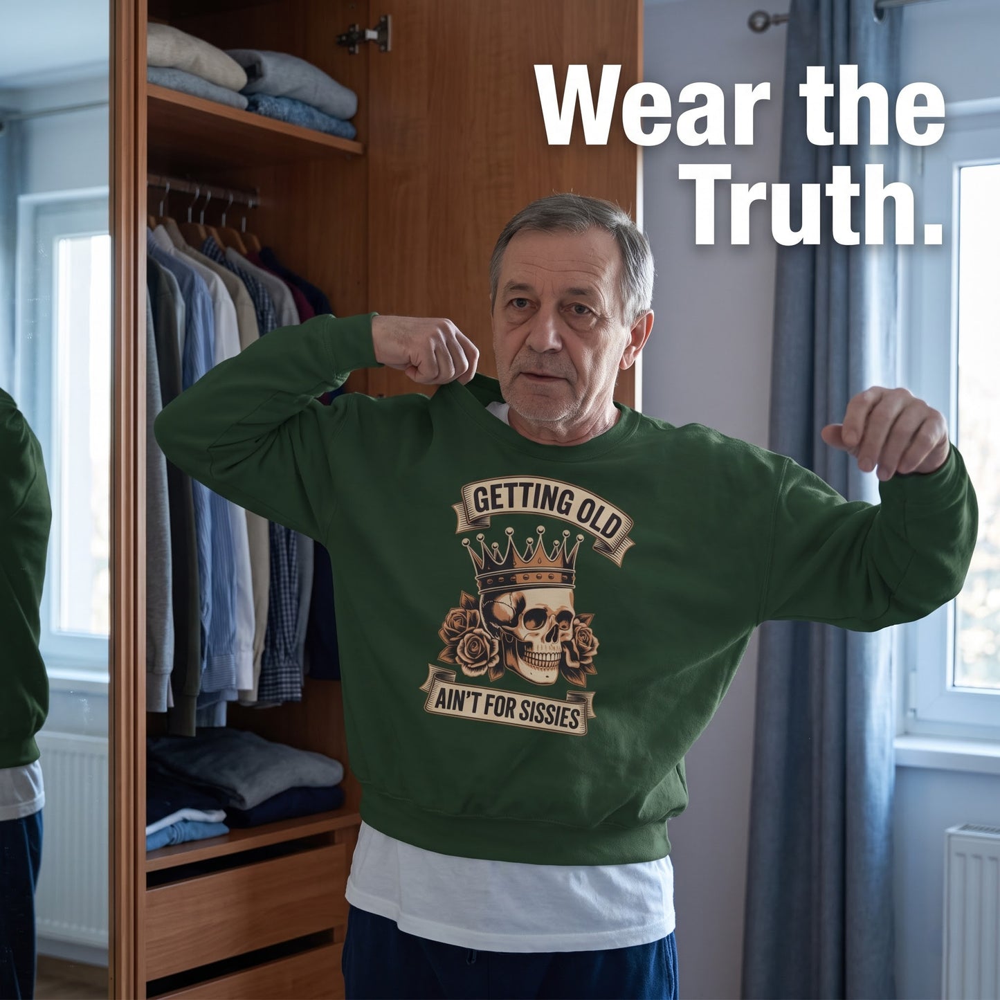 "Getting Old Ain’t For Sissies" Vintage Sweatshirt