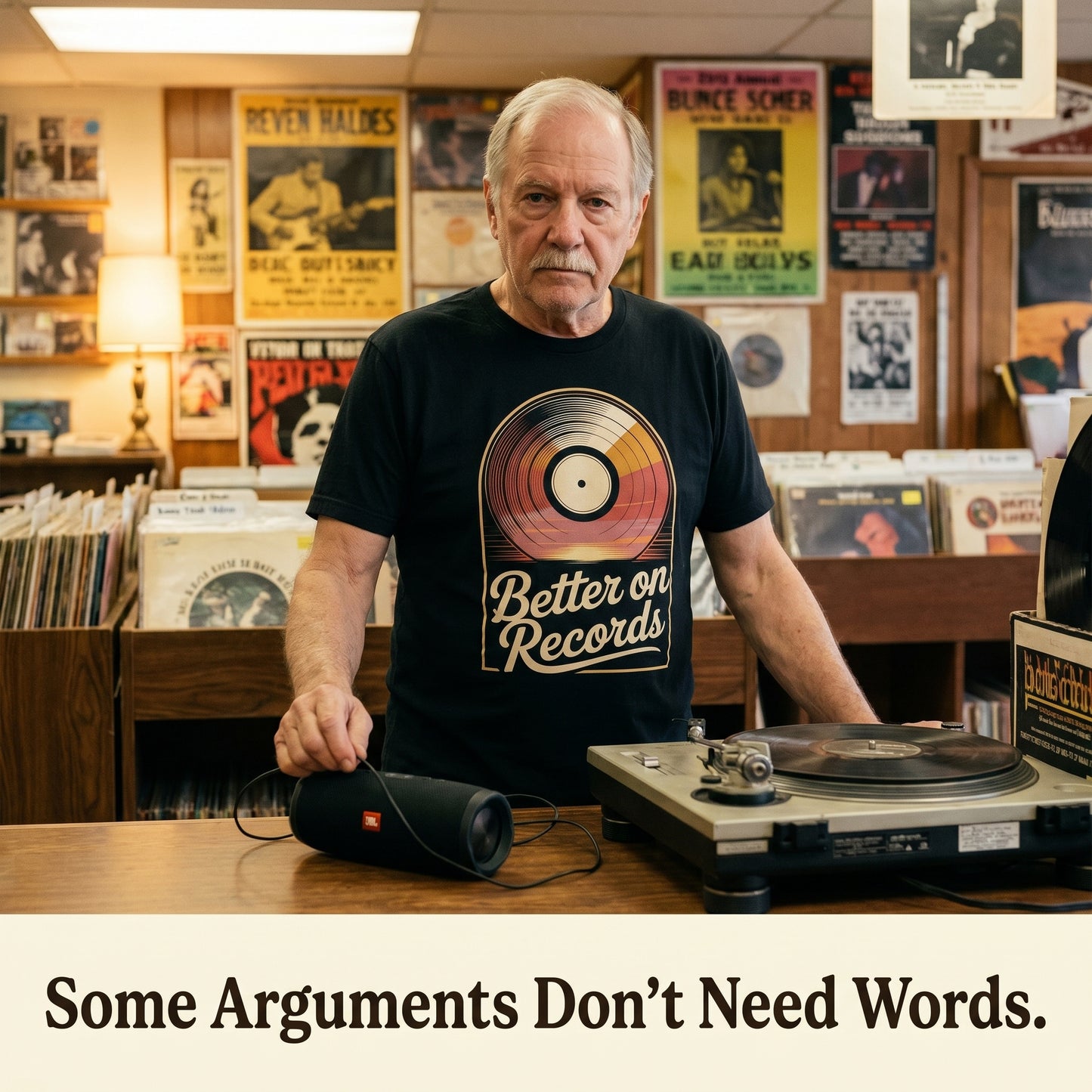 "Better On Records" Vinyl Music Vintage T-Shirt