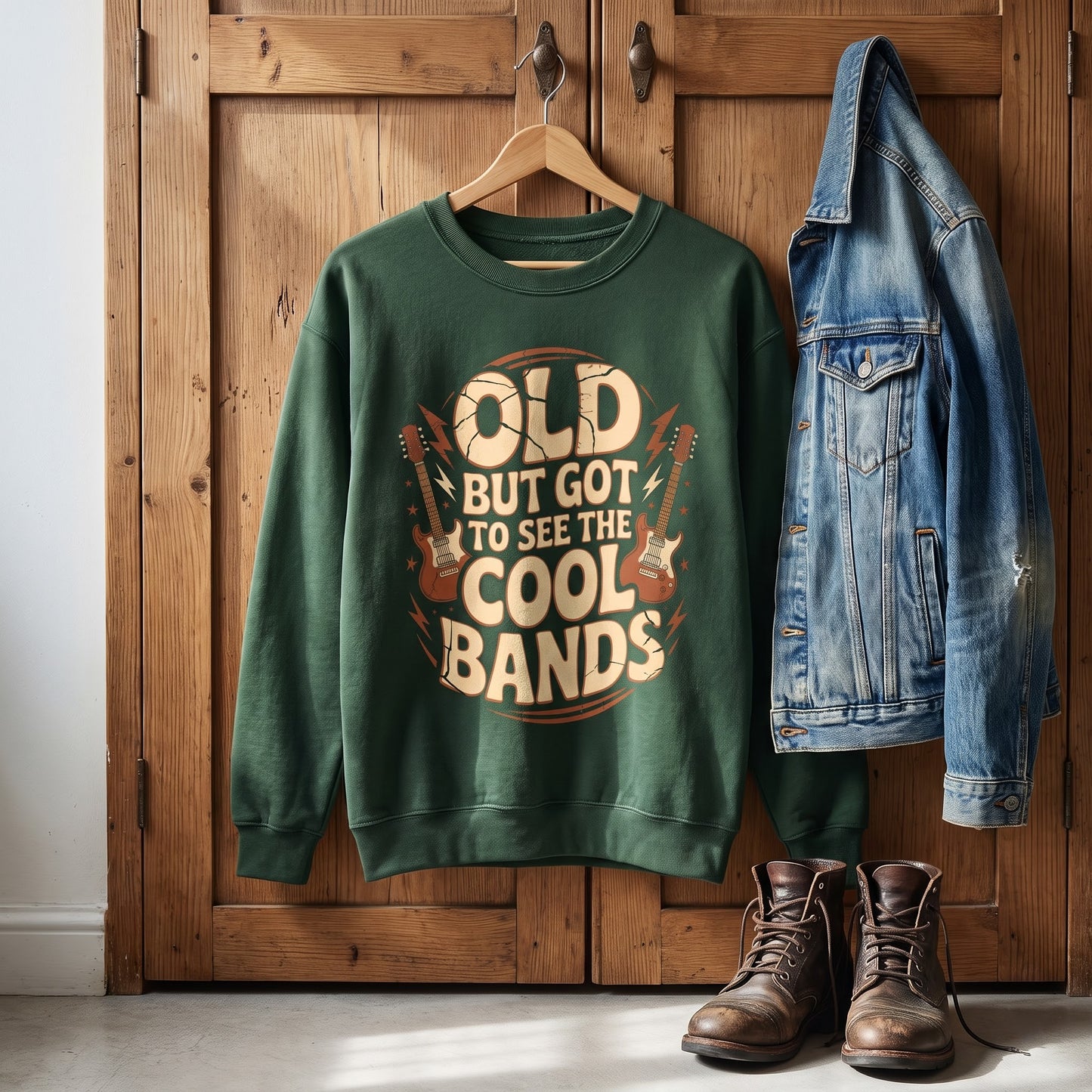 "Old But Got to See the Cool Bands" Vintage Sweatshirt