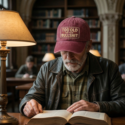 "Too Old For Your Bullshit" Vintage Humor Cap