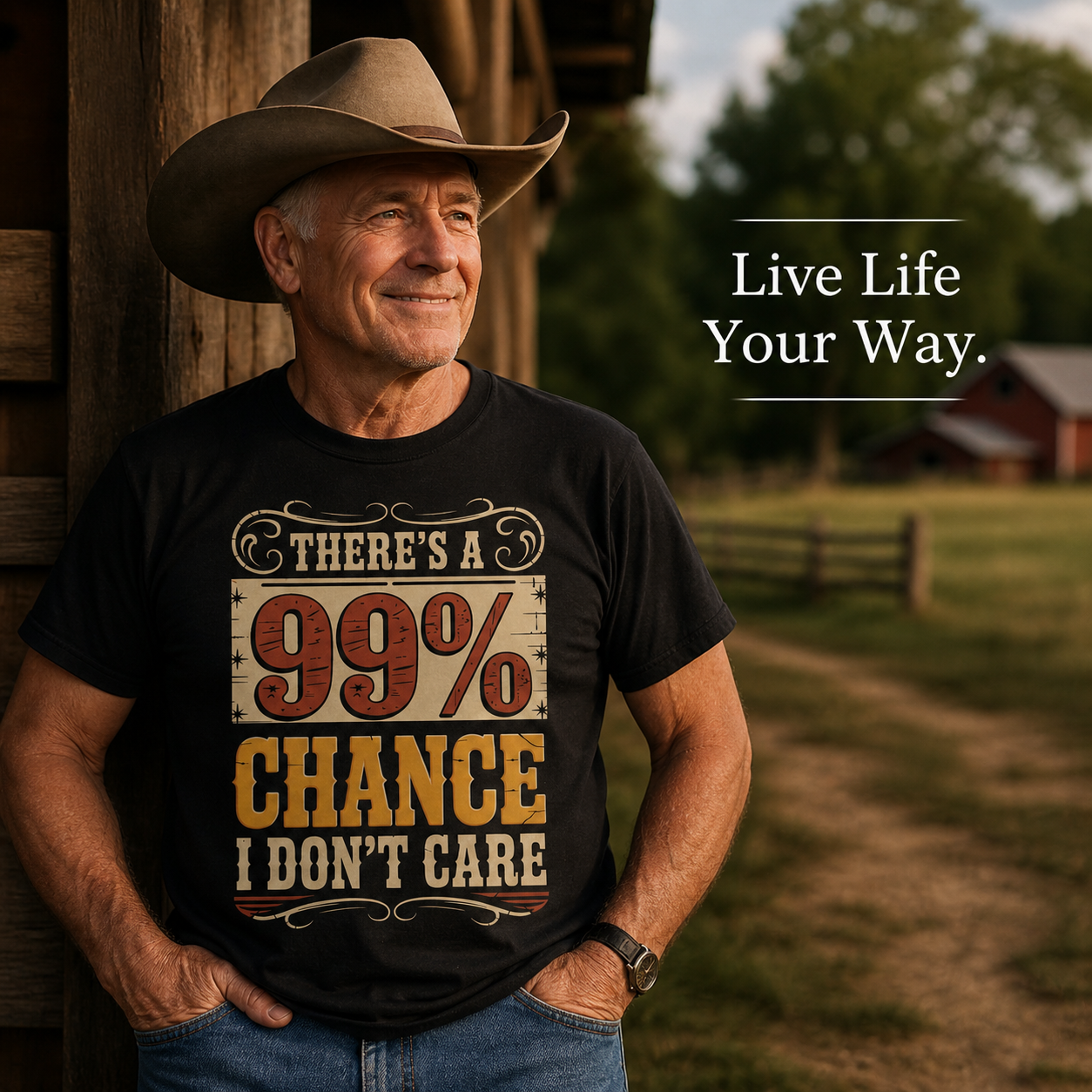 "There's a 99% Chance I Don't Care" Vintage T-Shirt
