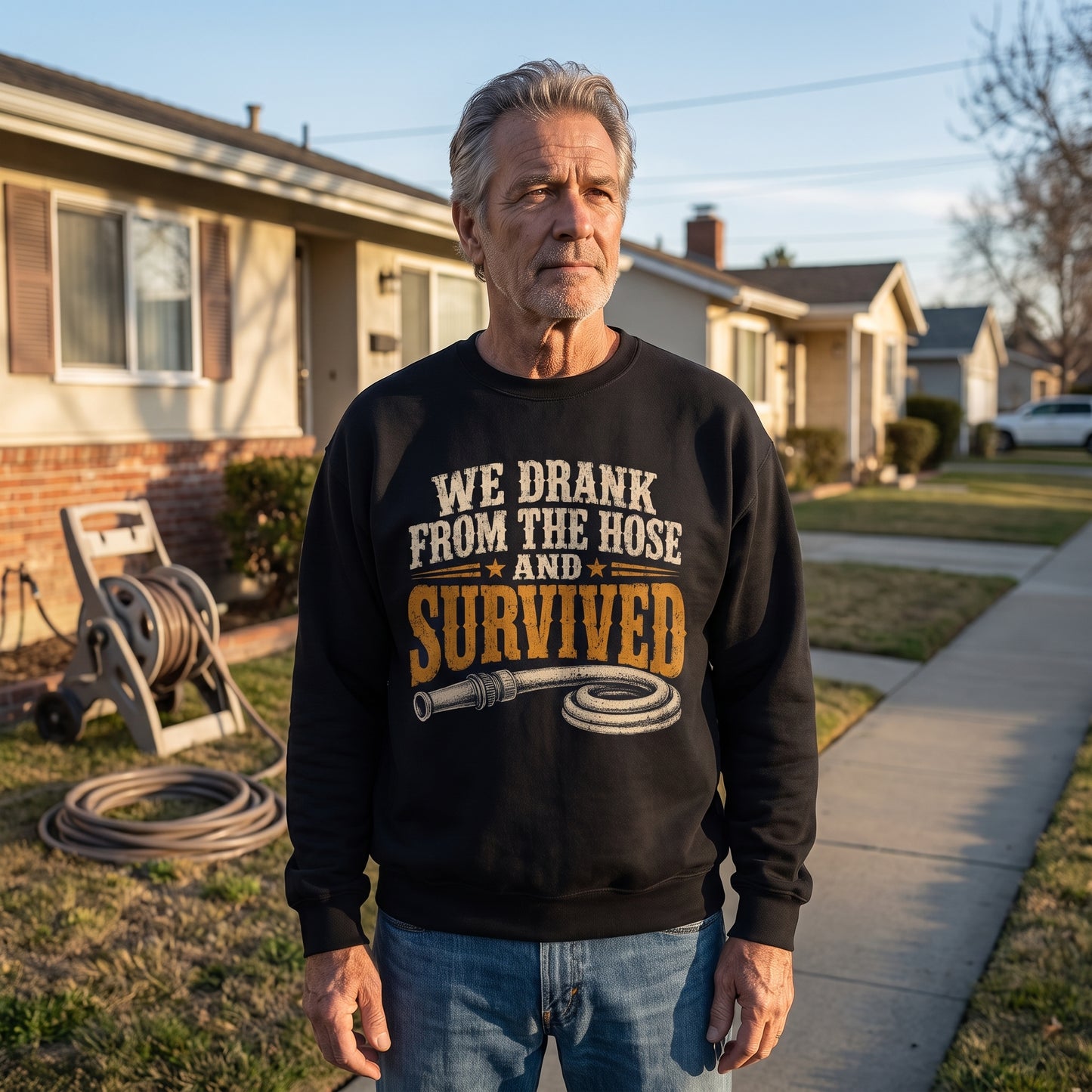 "We Drank From The Hose and Survived" Vintage Sweatshirt