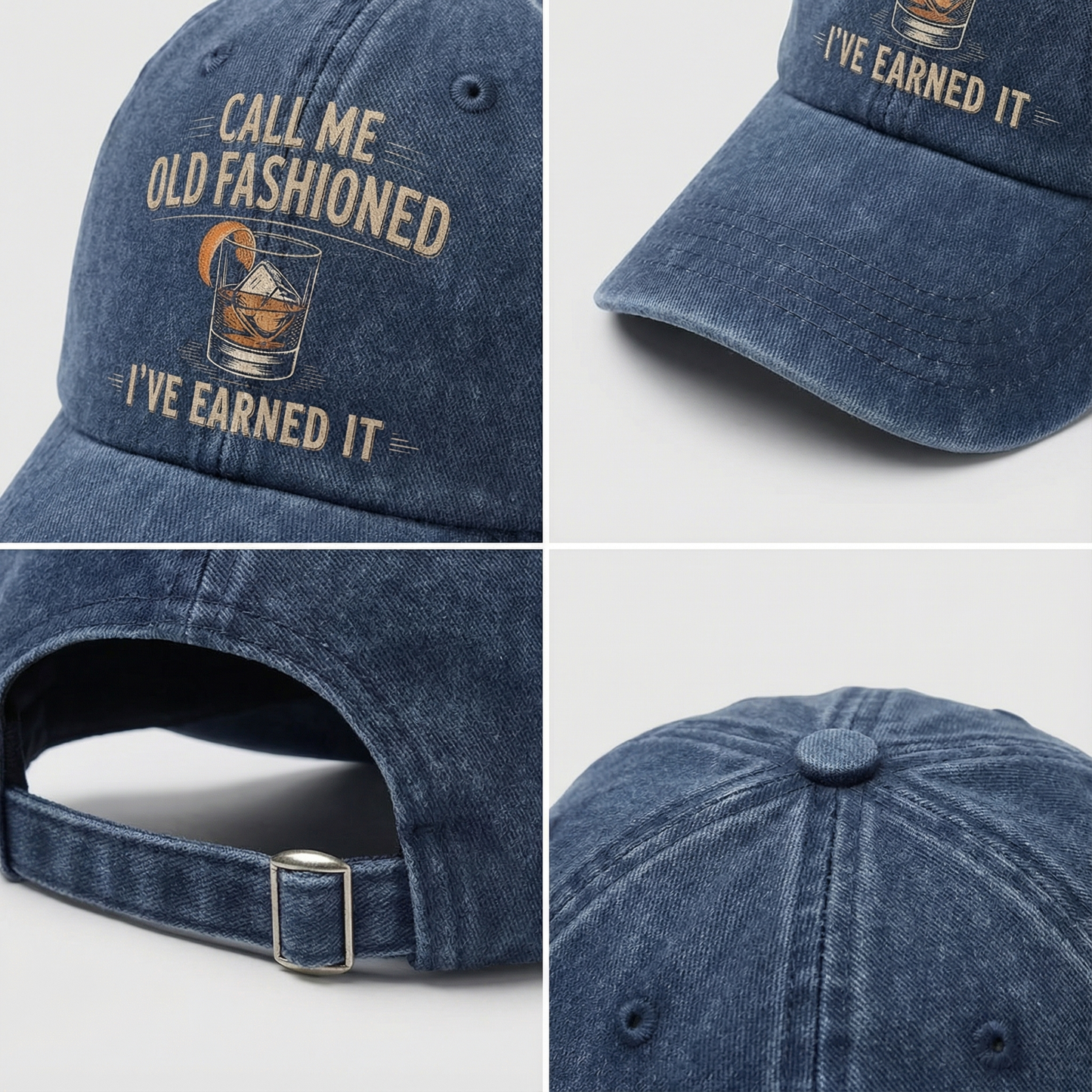 "Call Me Old Fashioned, I’ve Earned It" Whiskey Lounge Vintage Chill Cap
