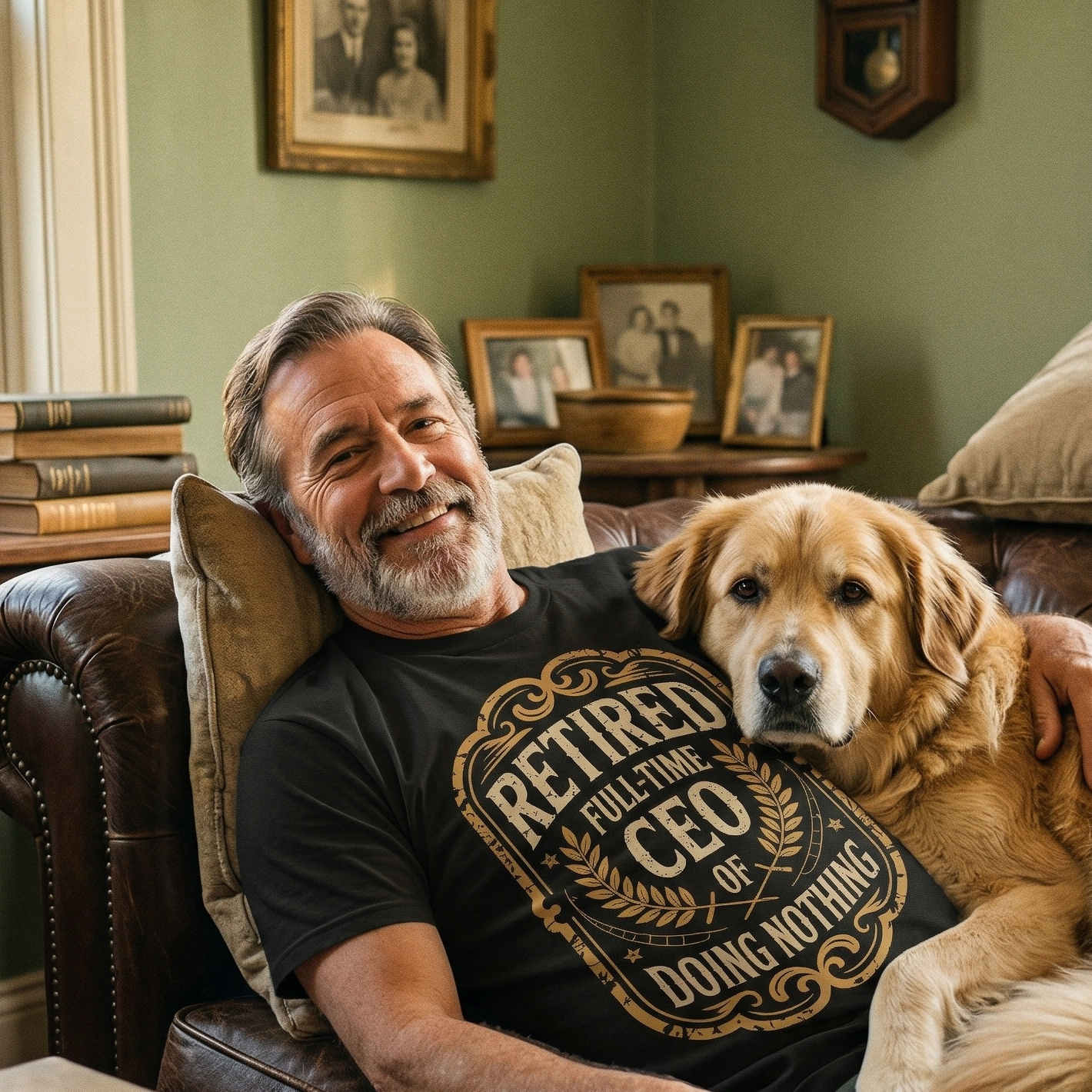 "Retired. Full-time CEO of Doing Nothing" Vintage T-Shirt