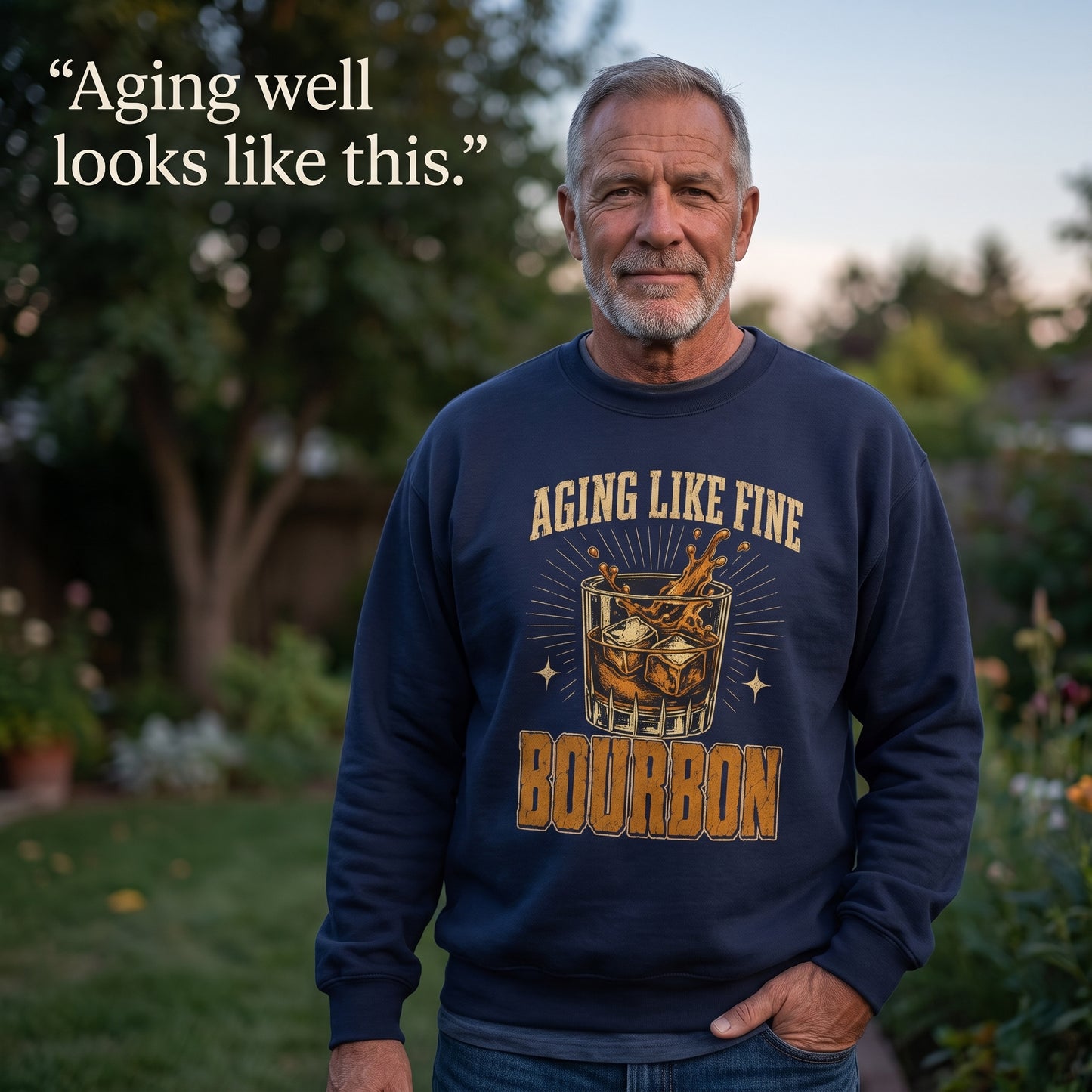 "Aging Like Fine Bourbon" Vintage Sweatshirt