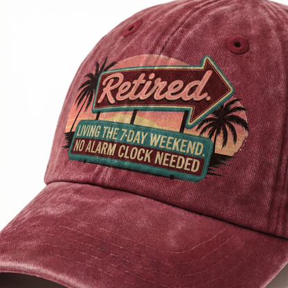 The "No Alarm Clock" Retro Neon Vibe Cap