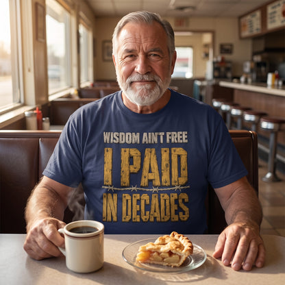 "Wisdom Ain’t Free. I Paid in Decades" Vintage T-Shirt