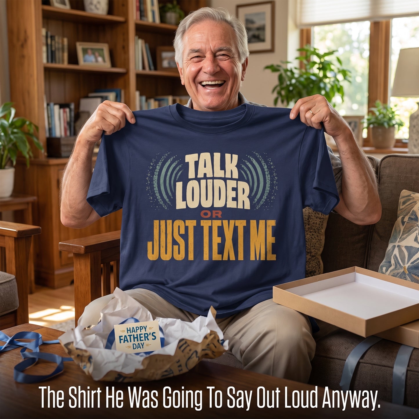 "Talk Louder or Just Text Me" Funny Vintage T-Shirt