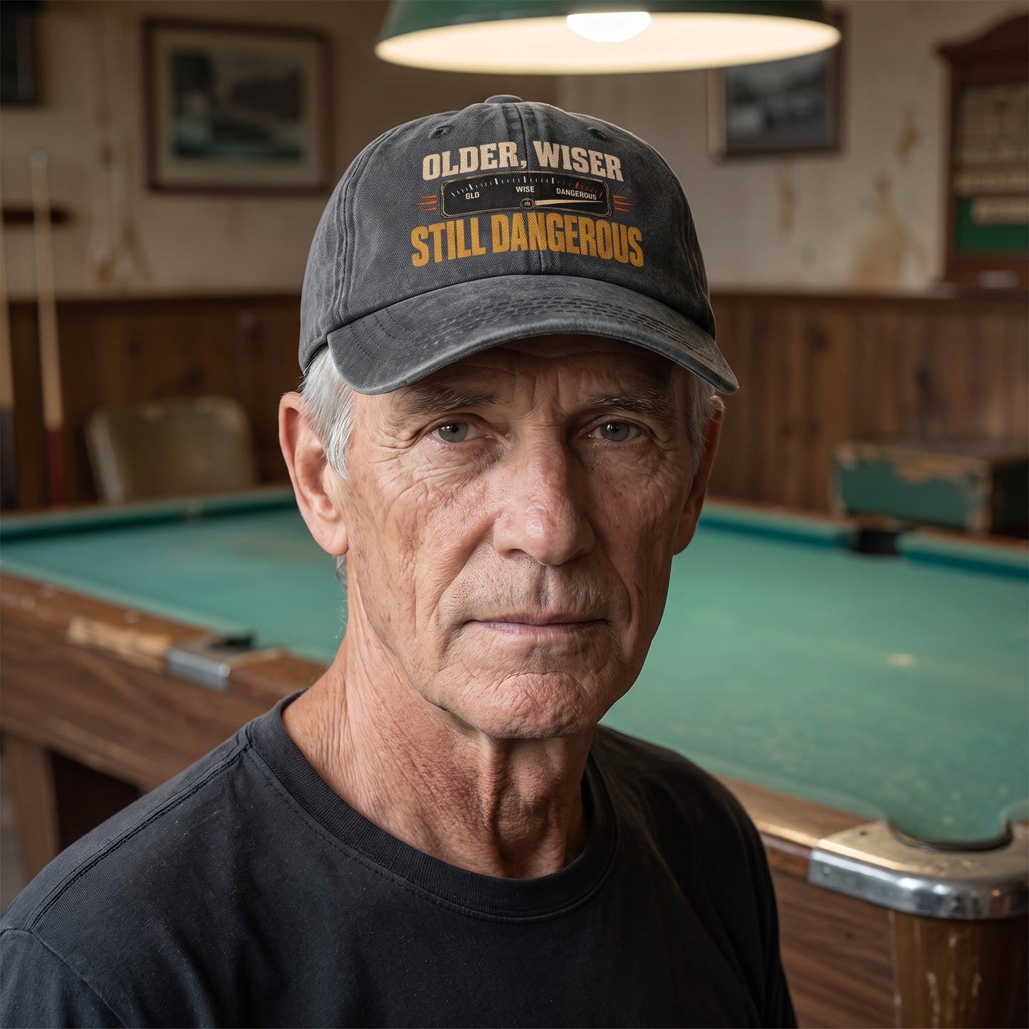 "Older. Wiser. Still Dangerous" Vintage Washed Cap