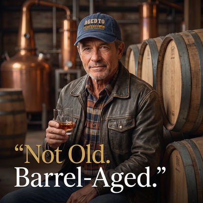 "Aged To Perfection Like Fine Bourbon" Vintage Washed Cap
