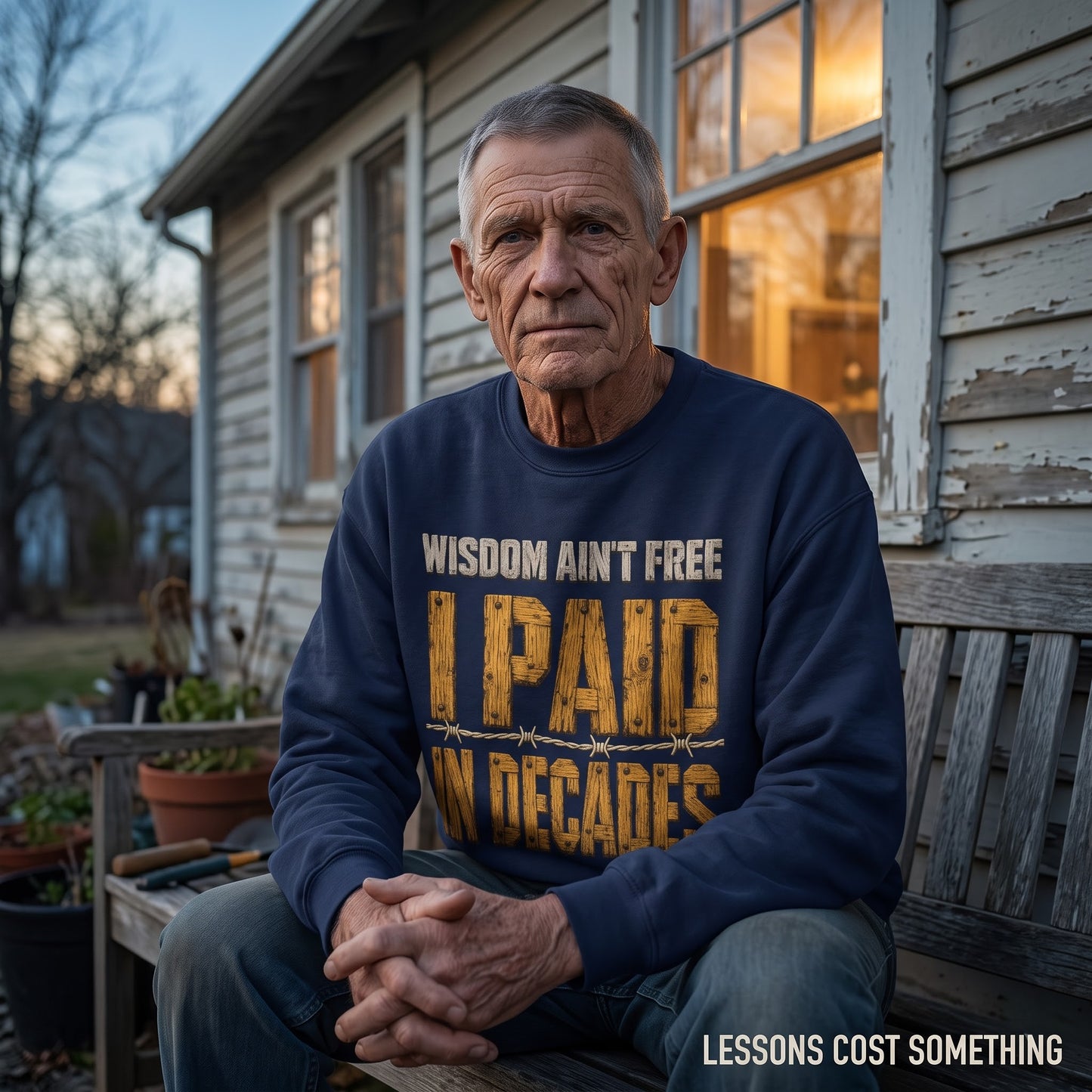 "Wisdom Ain’t Free. I Paid in Decades" Vintage Sweatshirt