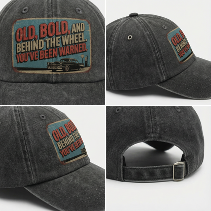 “Old, Bold, And Behind The Wheel. You’ve Been Warned.” Retro Pitstop Rebel Cap