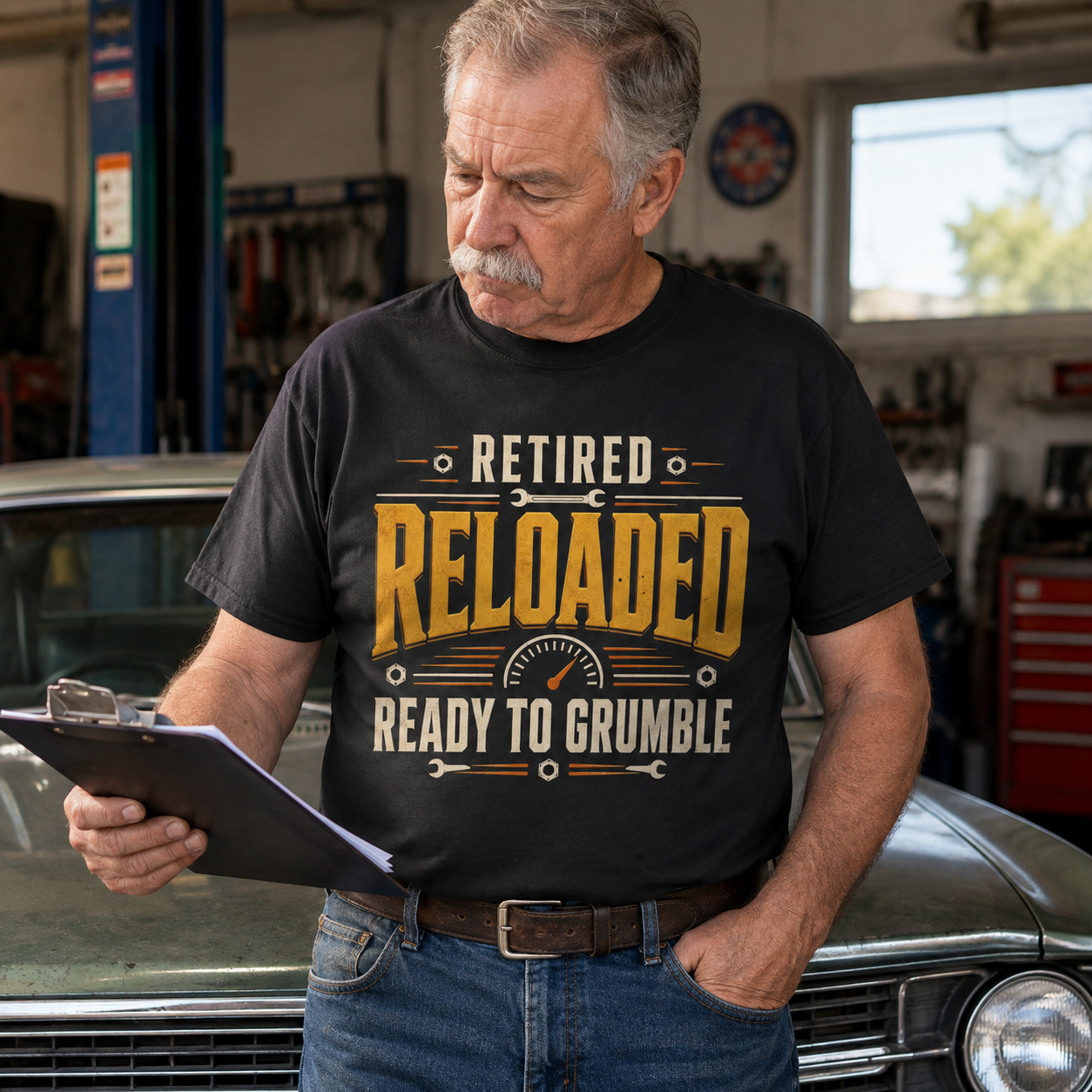 "Retired. Reloaded. Ready to Grumble" Vintage T-Shirt