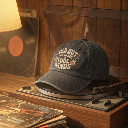 "Old But Got to See the Cool Bands" Vintage Guitar Cap