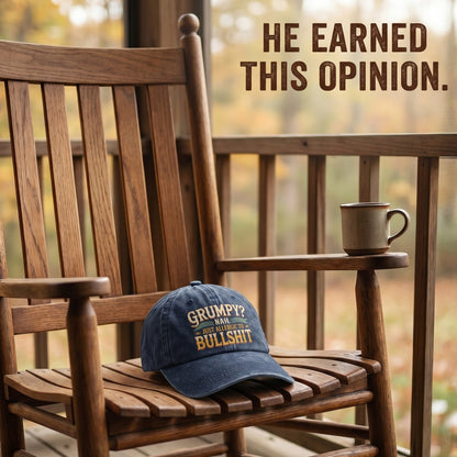 "Grumpy? Nah. Just Allergic to Bullsh*t" Vintage Washed Cap