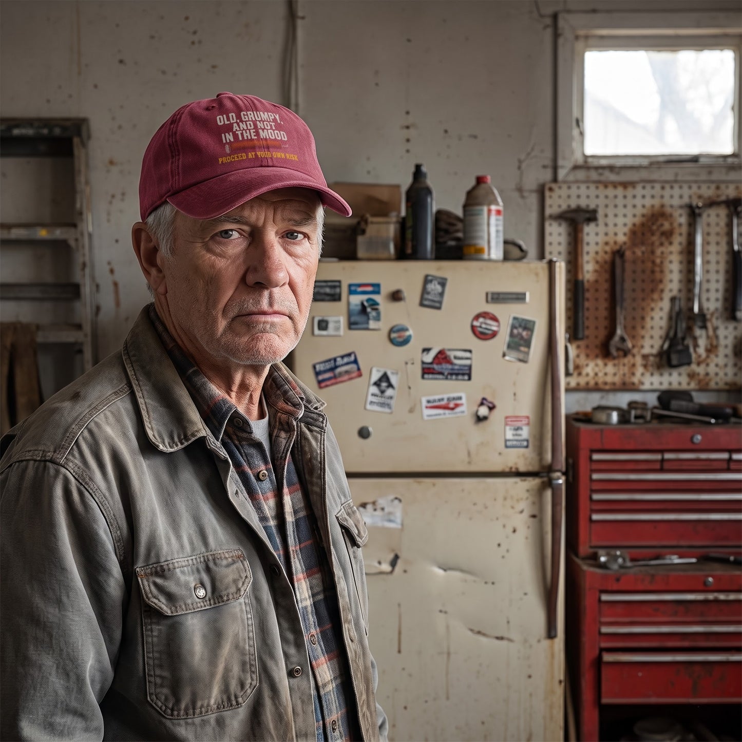 "Old, Grumpy and Not in the Mood" Vintage Washed Cap