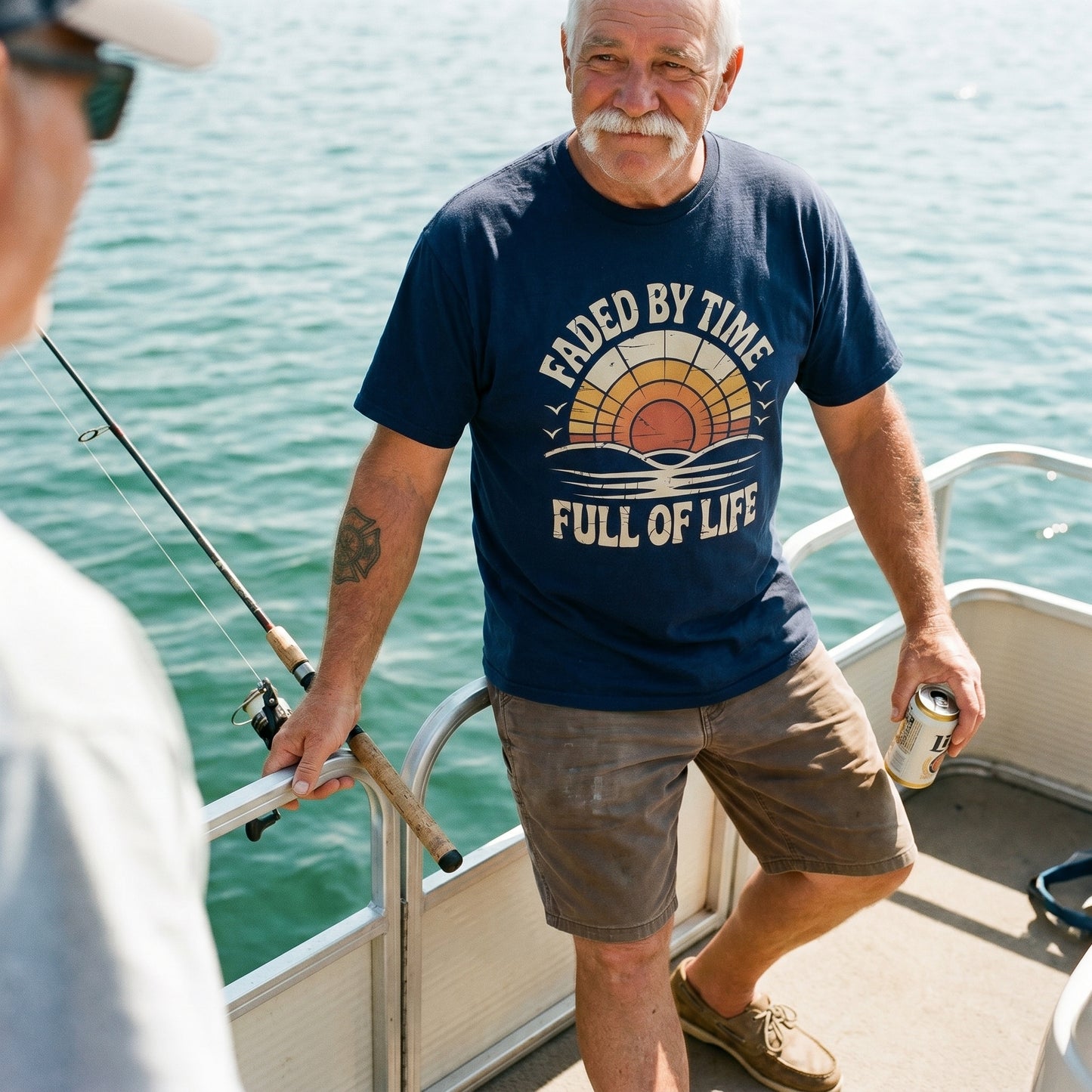 "Faded By Time. Full Of Life" Vintage T-Shirt