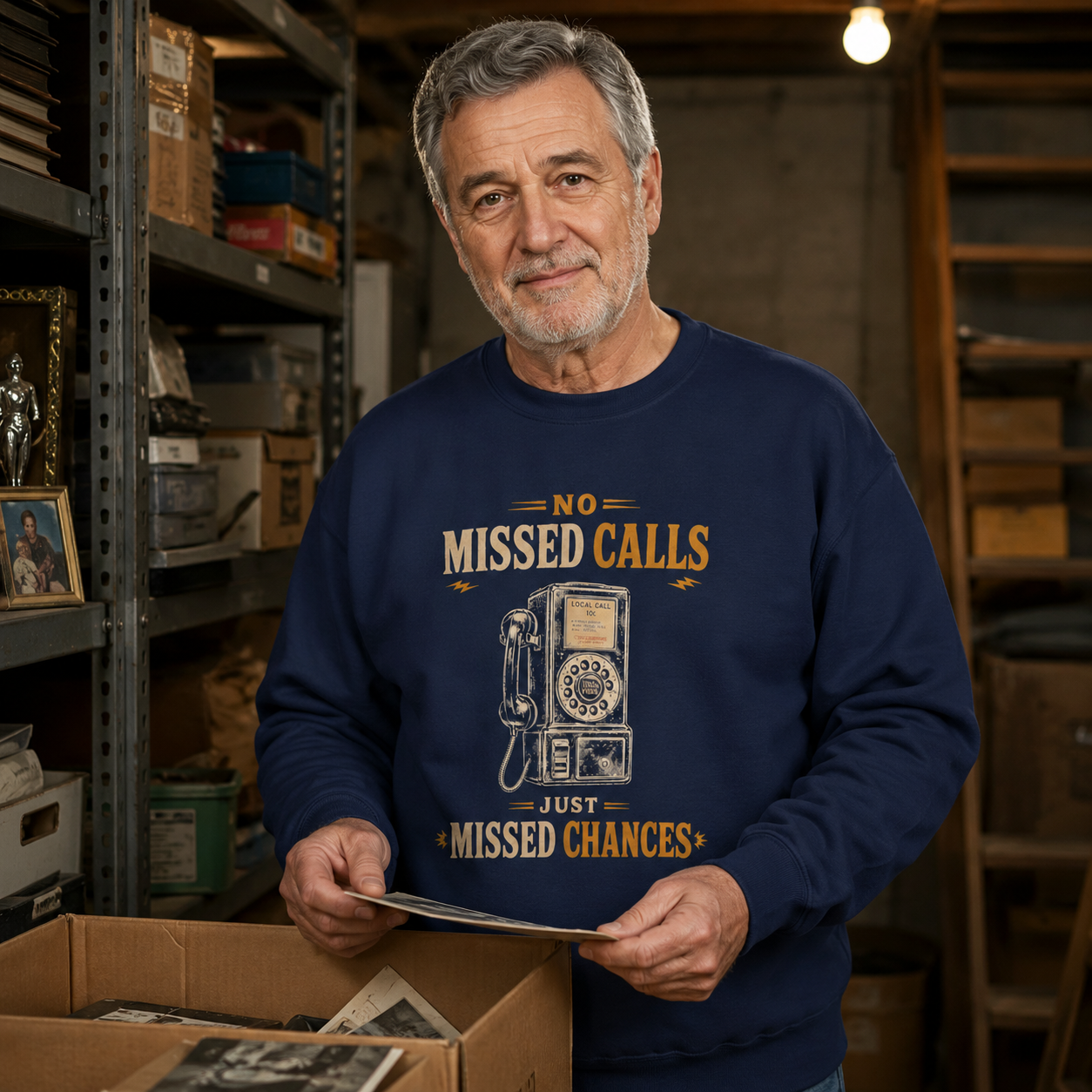 "No Missed Calls. Just Missed Chances" Vintage Sweatshirt