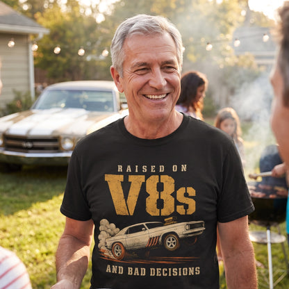 "Raised on V8s and Bad Decisions" Vintage T-Shirt