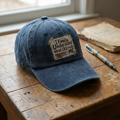 “I Finally Understand What OLD Really Means – ME” Doodle Note Classic Cap