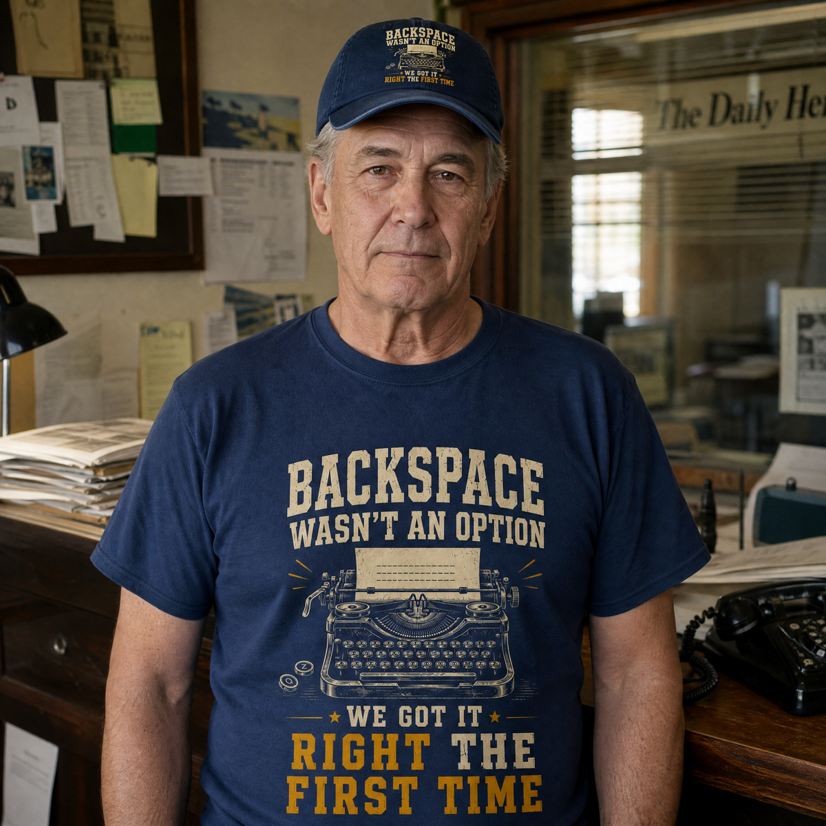 "Backspace Wasn't An Option. We Got It Right The First Time" Vintage T-Shirt