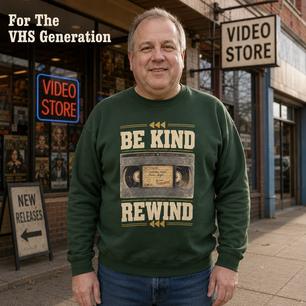 "Be Kind Rewind" Vintage Sweatshirt