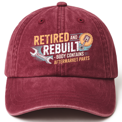 Wine Red vintage washed cap with High Mileage printed front design